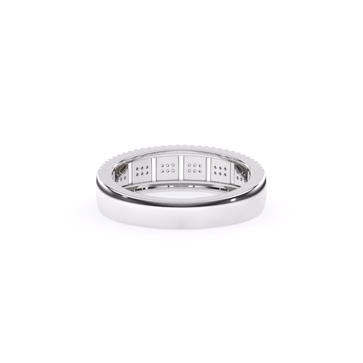 Two Tone Diamond Cluster Lavish Band